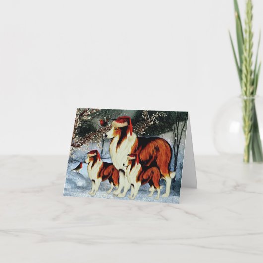 Santa Dogs Feiertagskarte (Vorderseite)