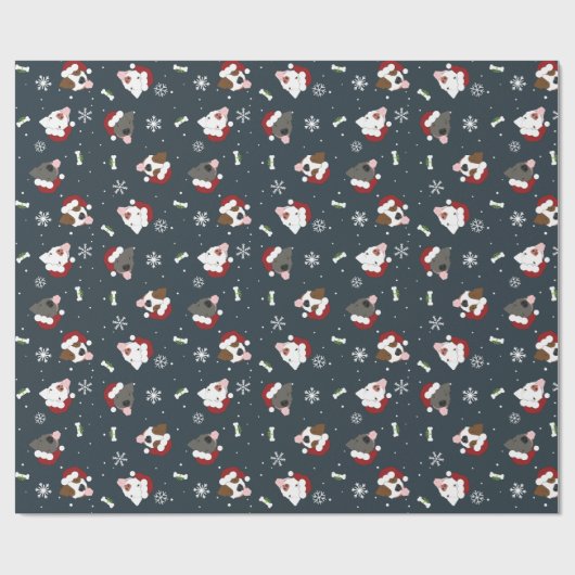 Santa Dogs Geschenkpapier (Flach)