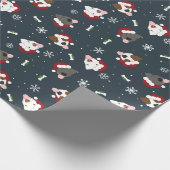 Santa Dogs Geschenkpapier (Ecke)