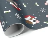 Santa Dogs Geschenkpapier (Rolleneckpunkt)
