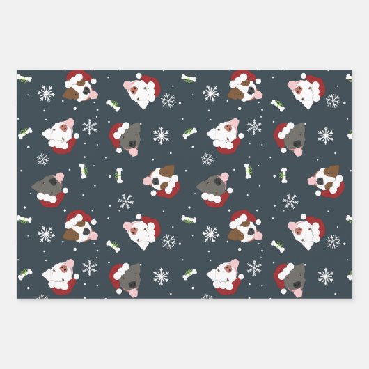 Santa Dogs Geschenkpapier Set (Vorderseite 2)