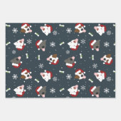 Santa Dogs Geschenkpapier Set (Vorderseite)