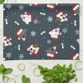 Santa Dogs Geschirrtuch (Gefaltet)