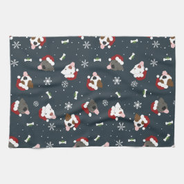Santa Dogs Geschirrtuch
