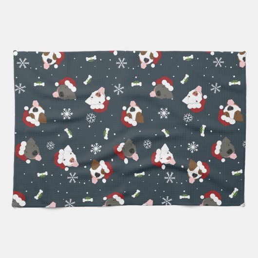 Santa Dogs Geschirrtuch (Horizontal)