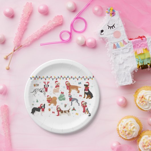 Santa Dogs Pappteller (Party)