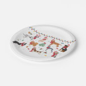 Santa Dogs Pappteller (Schrägansicht)