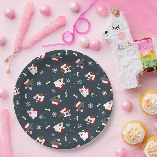 Santa Dogs Pappteller (Party)