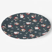 Santa Dogs Pappteller (Schrägansicht)