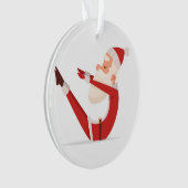 Santa Doing Yoga Ornament (Vorderseite)