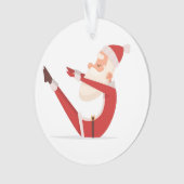 Santa Doing Yoga Ornament (Vorderseite)