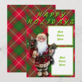 Santa Doll Halbfalten Happy Holidays Card (Vorne/Hinten)