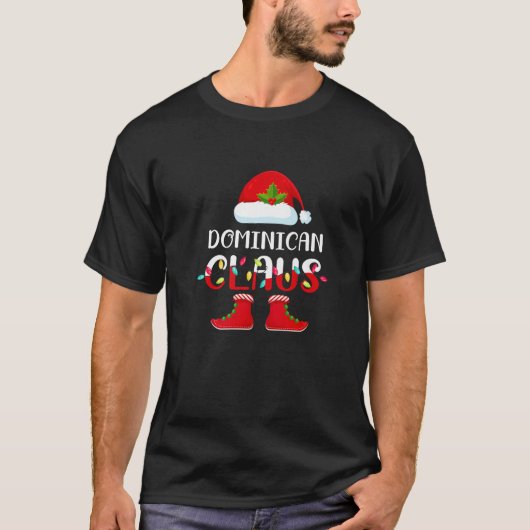 Santa Dominican Claus Elf Matching Family Group Ch T-Shirt (Vorderseite)
