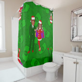 santa donald melania trump Weihnachtsgeld Duschvorhang (Beispiel)