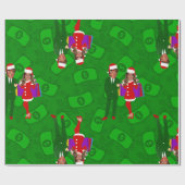 santa donald melania trump Weihnachtsgeld Geschenkpapier (Flach)