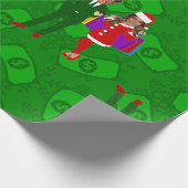 santa donald melania trump Weihnachtsgeld Geschenkpapier (Ecke)