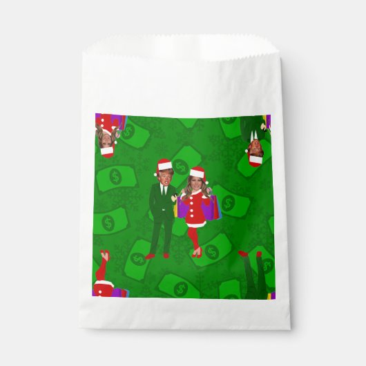 santa donald melania trump Weihnachtsgeld Geschenktütchen (Vorderseite)