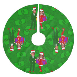 santa donald melania trump Weihnachtsgeld Polyester Weihnachtsbaumdecke