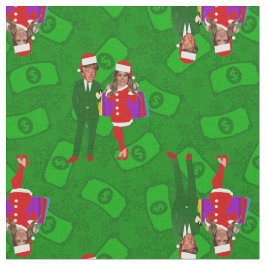 santa donald melania trump Weihnachtsgeld Stoff