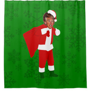 santa donald trump hässliche Weihnachtsfeiern Duschvorhang
