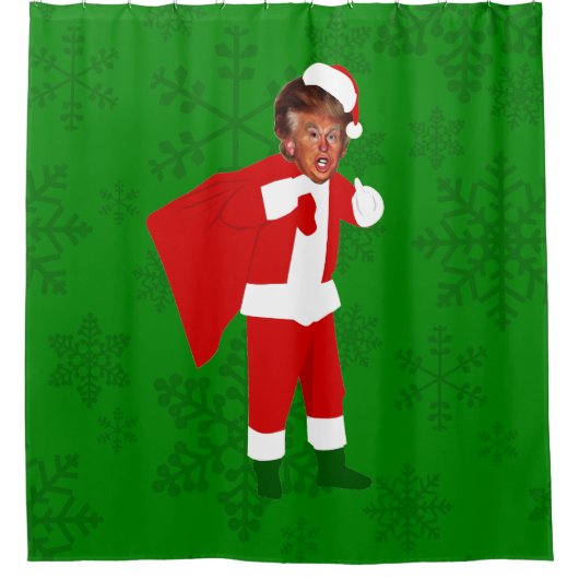 santa donald trump hässliche Weihnachtsfeiern Duschvorhang (Vorderseite)