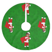 santa donald trump hässliche Weihnachtsfeiern Polyester Weihnachtsbaumdecke (Vorderseite)