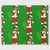 Santa Donald Trump lustige Weihnachten Geschenkpapier (Flach)