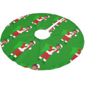 Santa Donald Trump lustige Weihnachten Polyester Weihnachtsbaumdecke (Schrägansicht)