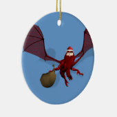 Santa Dragon Keramikornament (Rechts)