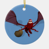 Santa Dragon Keramikornament (Vorne)