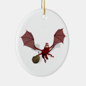 Santa Dragon Keramikornament (Rechts)