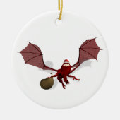 Santa Dragon Keramikornament (Vorne)