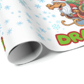 Santa Dragon Wrap Geschenkpapier (Rolleneckpunkt)