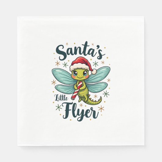Santa Dragonfly Serviette (Vorderseite)