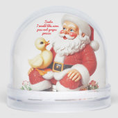 SANTA DUCK CHRISTMAS SNOW GLOBE SCHNEEKUGELN (Vorderseite)