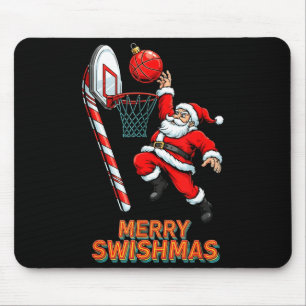 Santa Dunking Frohe Swishmas Basketball Weihnachte Mousepad