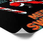 Santa Dunking Merry Swishmas Basketball Christmas  Poster (Ecke)