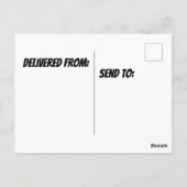 Santa durch Versuch vor dem Feuer Postkarte (Rückseite)