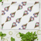 Santa Egg Christmas Geschirrtuch (Gefaltet)