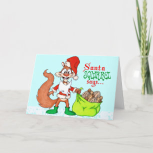Santa Eichhörnchen Feiertagskarte