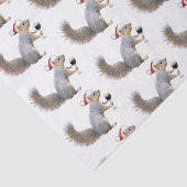 Santa Eichhörnchen mit Weingewebe Seidenpapier (Ausschnitt)