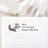 Santa Eichhörnchen mit Wine Address Labels (Insitu)