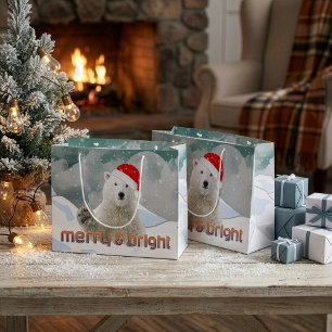Santa Eisbär Beary Weihnachtsgeschenktasche Große Geschenktüte