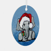 Santa Elefant Weihnachten Ornament Aus Metall (Vorderseite Rechts)