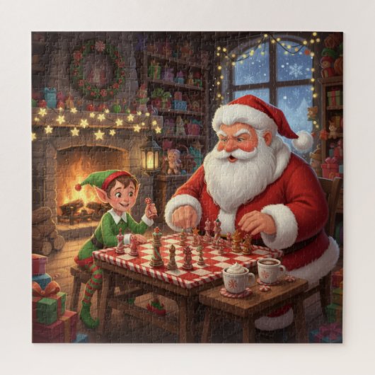 Santa & Elf Chess Game Christmas Puzzle (Vertikal)