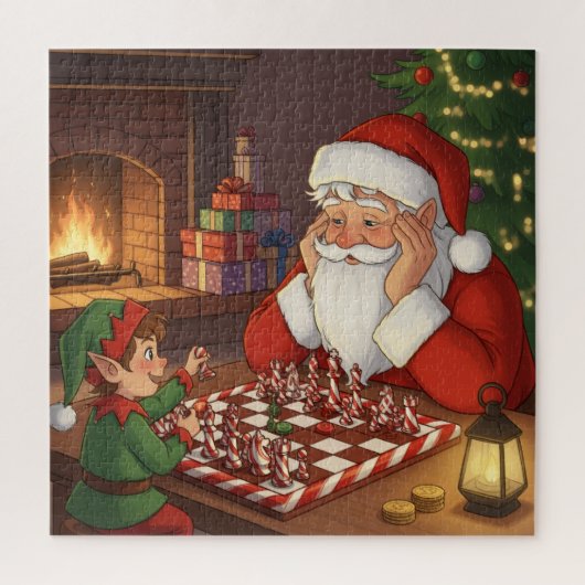 Santa & Elf Chess Game Christmas Puzzle (Vertikal)