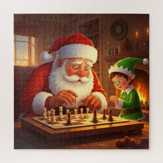 Santa & Elf Chess Game Christmas Puzzle (Vertikal)