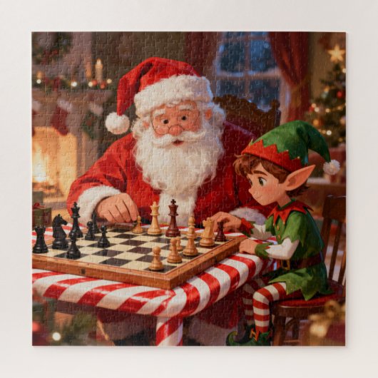 Santa & Elf Chess Game Christmas Puzzle (Vertikal)