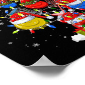 Santa Elf Disc Golf Ball Tools Xmas Tree Men Playe Poster (Ecke)