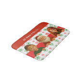 Santa & Elf Faces | North Pole Fun Christmas Bath  Badematte (Schrägansicht)